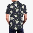 thumbnail image 5 of Vsdgher Lilies Flowers Print Men's Short Sleeve Stretch Polo Shirt, Moisture-Wicking Performance Polo Shirt, 5 of 8