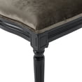 thumbnail image 6 of GDF Studio Lariya Contemporary Velvet Dining Chairs, Set of 4, Gray and Glossy Black, 6 of 10