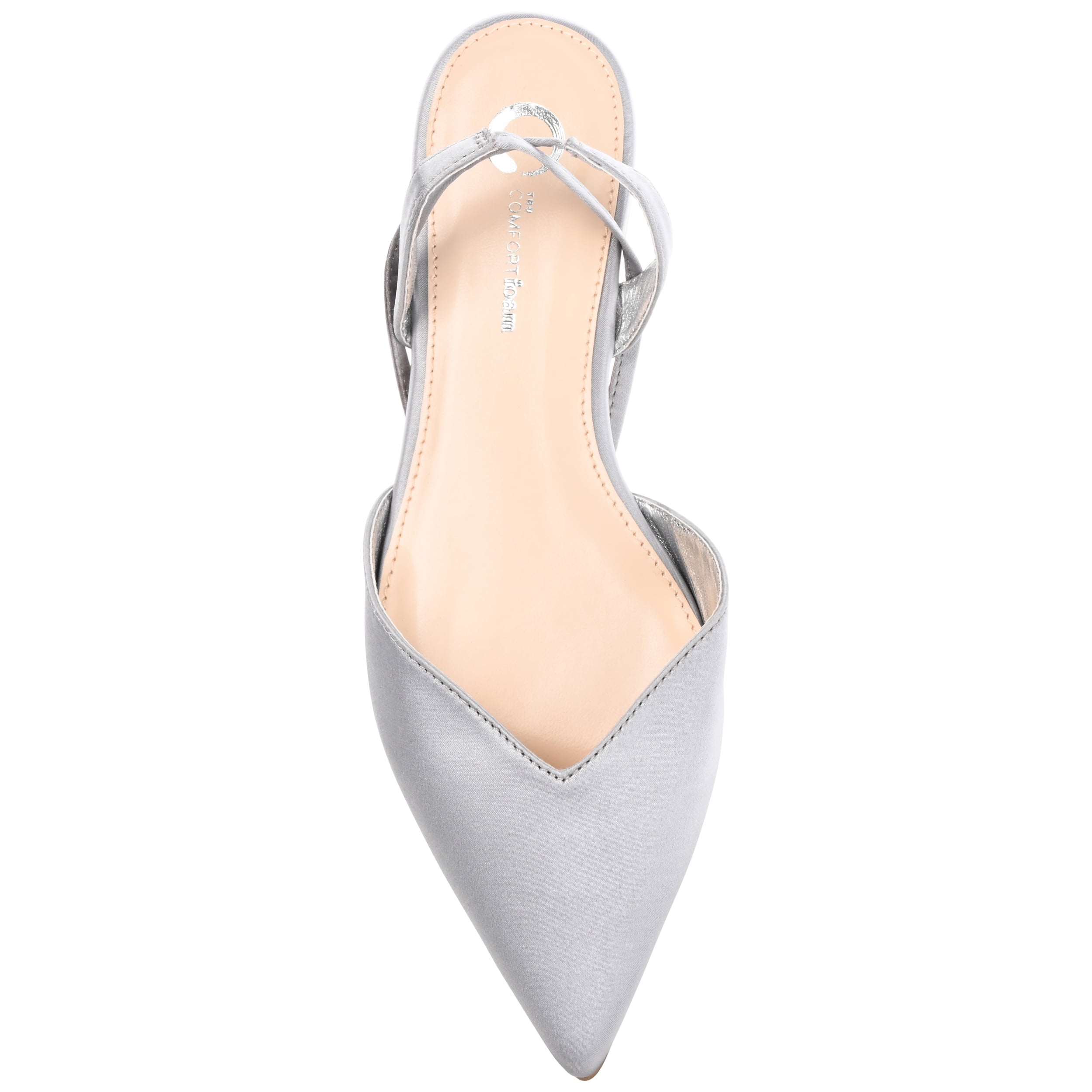 Journee Womens Theia Tie Up Pointed Toe Ballet Flats