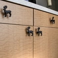 thumbnail image 3 of Set of 6 Rustic Brown Cast Iron Deer Drawer Pulls - Decorative Cabinet Knobs for a Charming Woodland Touch - Rustic Home Decor Accessories - 2 Inches Long, 3 of 5