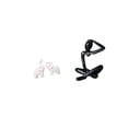 thumbnail image 6 of 3 Pieces Elephant Sculpture Abstract Figurine Resin Animal Tabletop Decor for Home Office Shelf Display, 6 of 8