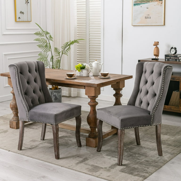 Luxury grey online dining chairs