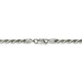 thumbnail image 3 of 925 Sterling Silver 4.75mm Diamond-cut Rope Chain Bracelet, 3 of 4
