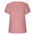 thumbnail image 5 of AherBiu Going out Tops for Women Ribbed V Neck Short Sleeve Slim Stretchy Comfy Shirts Blouse, 5 of 6