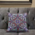thumbnail image 5 of Amrita Sen Designs  26 x 26 in. Lotus Garden Broadcloth Indoor & Outdoor Zippered Pillow - Blue & Orange, 5 of 5