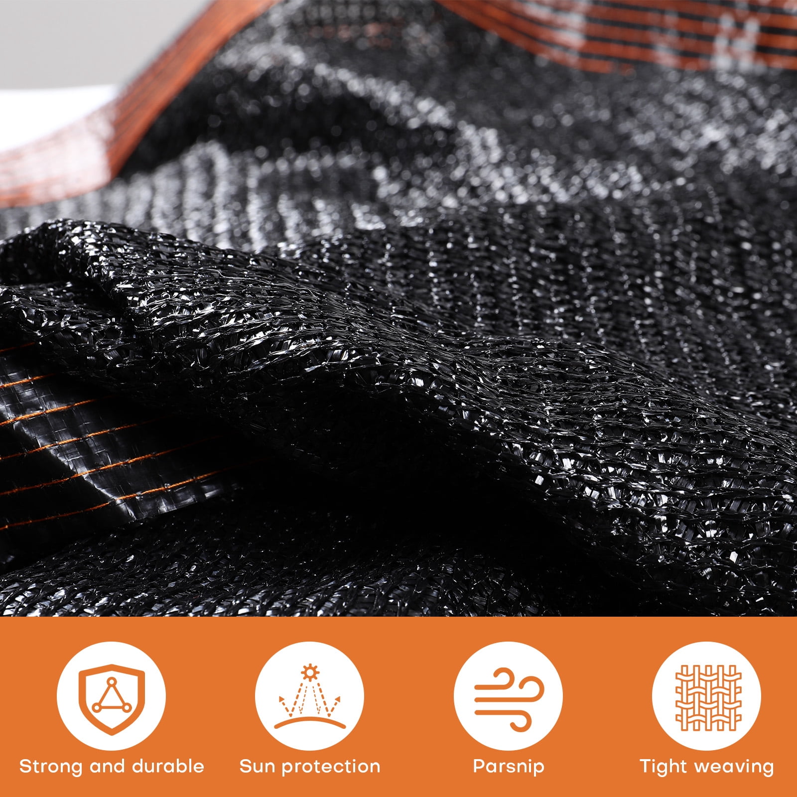 OTOEZ 80% Black Shade Cloth Shade Sunblock Net Taped Edge with Grommets UV Resistant for Greenhouse Parking Garden (12x16ft)