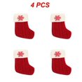 thumbnail image 1 of 1~8PCS New Year Christmas Socks Red Snowflake Alphabet Letters Christmas knitting Stocking Christmas Tree Decoration For Home, 1 of 5