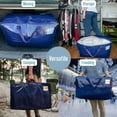 thumbnail image 6 of Veno Portable Clothing Storage Bags with Sturdy Handles & Zipper, Blue & Clear, 6 Pack, 6 of 8