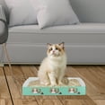 thumbnail image 4 of SHISUYAN Disposable Cat Litter Box Portable Paper Litter Box Leakproof Cat Litter Box Trays With Splash Guard For Cats Kittens Small Pets Animals, 4 of 8