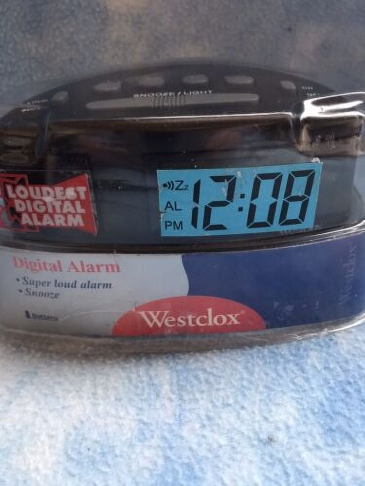 Westclox Black Super Loud LCD Alarm Clock