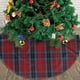 thumbnail image 3 of Falda para árbol de Navidad a cuadros del clan Thomson, suave y divertida, decoración navideña de granja con cuello para árbol de Navidad, 48", 3 of 4