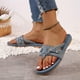 thumbnail image 2 of Amzcrzy Zapatos de mujer,Zapatos de mujer,Zapatillas de mujer, Zapatillas planas de moda de verano para mujer: zapatillas de playa informales con cabeza Sandalias Mujer Zapatillas De Casa, 2 of 3