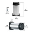 thumbnail image 2 of Uxcell 4'' Furniture Legs Worktop Shelves Feet Replacement Height Adjustable Stainless Steel Silver Tone 8pcs, 2 of 7