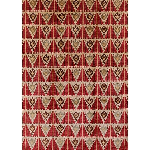 Ahgly Company Machine Washable Indoor Rectangle Industrial Modern Brown Sand Brown Area Rugs, 6' x 9'