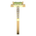 thumbnail image 3 of 1.92 ct Emerald Cut Natural Peridot Halo Engagement Ring for Women in 18K Yellow Gold, 3 of 5