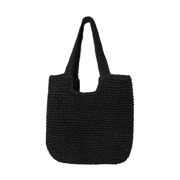 Bolsos De Playa Para Mujer Bolso De Hombro Grande Y Suave De Verano Bolso De Playa De Paja Para Las Vacaciones De Verano