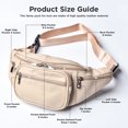 thumbnail image 2 of Fanny Pack Leather Waist Bag Hip Belt Zipper Pouch Pocket Travel Sport for Men, 2 of 4