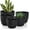 Black, variant on Plant Pots 12/10/9 inch Set of 3, Flower Pots with Multi Mesh Drainage Holes, Large Planters for Indoor Outdoor Garden Plants and Flowers. (White)