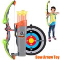 thumbnail image 1 of Muyoka Juego de tiro con arco y flecha para niños, juego de tiro con arco con luz LED con 6 ventosas, flechas, objetivo y carcaj, flechas desmontables para exteriores, juguetes para niños, niñas, cump Muyoka Hogar, 1 of 7