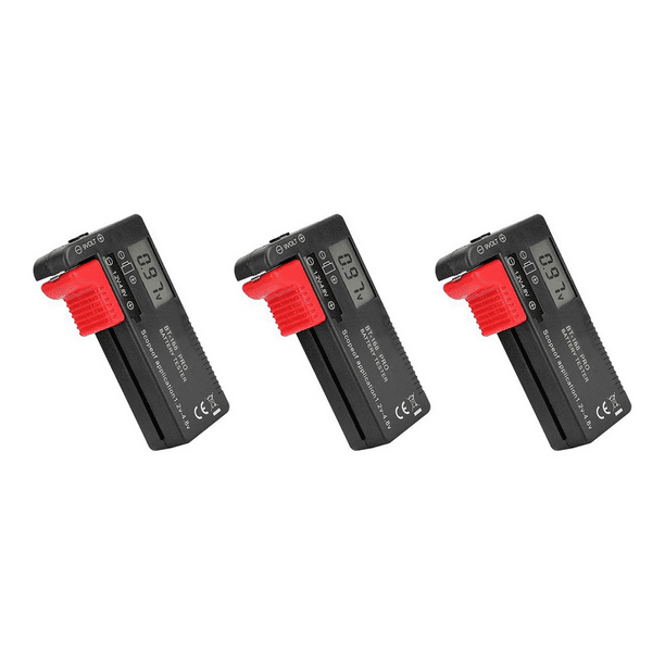 3X Bt-168 Pro Probador de Capacidad de Batería Comprobador de Batería Digital Probador de Celda Portátil de Plástico para Aa 1.5V 9V