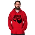 thumbnail image 5 of Guess What Chicken Funny Sarcastic Unisex Plus Size Hoodie Brisco Brands 3X, 5 of 6