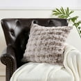thumbnail image 5 of Home Soft Things Variegated Faux Fur Pillow Covers, 1 piece, 20"x20", Coffee, 5 of 8
