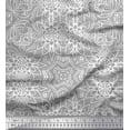 thumbnail image 2 of Soimoi Rayon Crepe Fabric Floral & Moroccan Damask Panel Printed Craft Fabric by The Yard 46 Inch Wide, 2 of 3