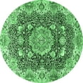 thumbnail image 1 of Ahgly Company Indoor Round Persian Emerald Green Traditional Area Rugs, 5' Round, 1 of 4