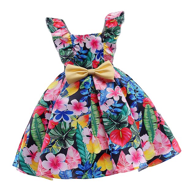 Vestido Floral Sunnimix vestido Formal Boda Especial princesa Elegante Ropa de Niños Multicolor S