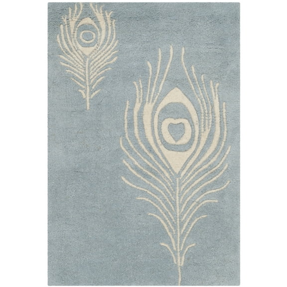 SAFAVIEH Soho Jarvis Floral Area Rug, Light Blue/Ivory, 2' x 3'