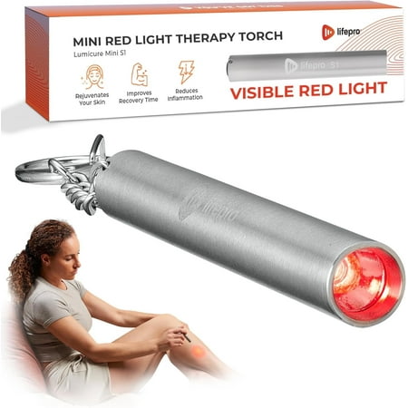 LifePro Lumicure Mini S1 Red and Infrared Light Therapy Device for Face and Body - Silver