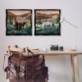 thumbnail image 3 of Stupell Industries Country Valley Horses Grazing Animals Painting Black Floater Framed Canvas Art Print Wall Art, 25 x 25, Set of 2, 3 of 10