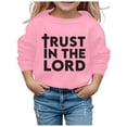 thumbnail image 1 of MEZZALL Chandail en Molleton Enfant Chandail Col Rond Imprimé Manches Longues Chandail à Capuchon Coupe Décontractée pour Tout-Petit Quotidien, Rose, 11-12 Ans, 1 of 4