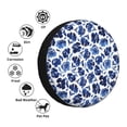 thumbnail image 4 of Balery Blue Ink Flowers Cubiertas para Neumáticos - Protector Resistente para Neumáticos de Camioneta, SUV, Remolque, Camper y RV-17 inch, 4 of 6