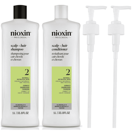 Nloxin System 2 Shampoo Cleanser & Scalp Therapy Conditioner 33.8oz
