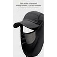 thumbnail image 5 of jobturf Sun Hats for Men Wide Brim UV Protection Fishing Hat with Face Mask and Neck Flap Lightweight Breathable Summer Balaclava, 5 of 8