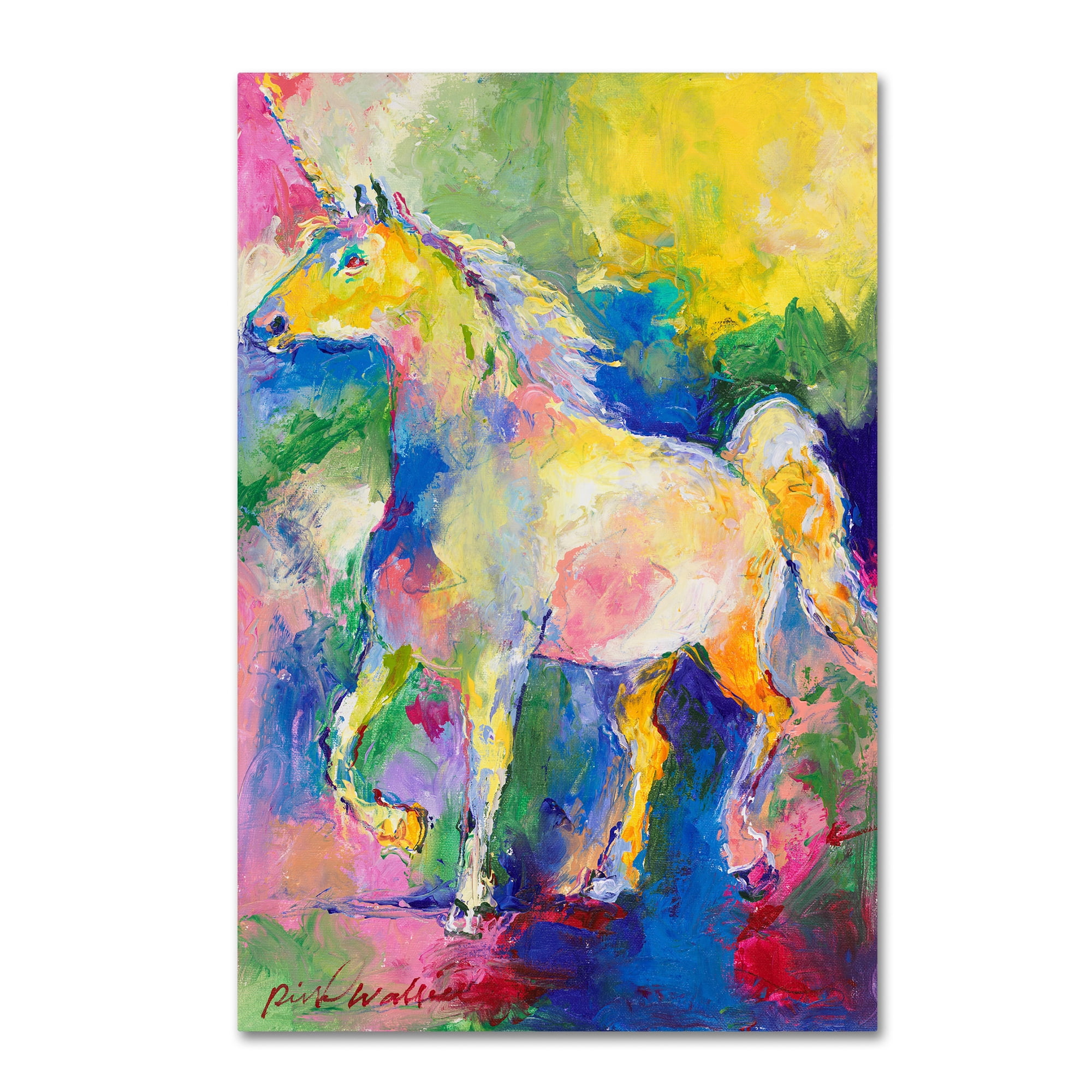 Trademark Fine Art 'Unicorn' Canvas Art by Richard Wallich