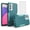 Teal, variant on Phone Case for Samsung Galaxy A23 5G/4G with Tempered Glass Screen Protector Cover and Slim Rugged Hybrid Dual Layer Film Hard Cell Accessories Protective Gaxaly A 23 23A 6.6 Women Men Purple