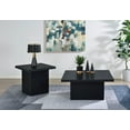 thumbnail image 2 of Coaster Devar 2-piece Square Engineered Wood Coffee Table Set in Black, 2 of 15