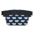 thumbnail image 3 of Fotbe Pig 1 Cangurera Cuadrada con Estampado de Doble Capa, Bolsa de Cintura Ajustable Mini para Hombres y Mujeres, 3 of 9