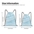 thumbnail image 7 of Horeoi Light Blue Marble Print Drawstring Bags for Gym Sports Yoga Travel Lightweight Foldable Sackpack for Men Women Teens, 7 of 7