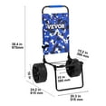 thumbnail image 2 of VEVOR Beach Dolly with Big Wheels for Sand, 15.4" x 15.7" Cargo Deck, w/ 10" PE Solid Wheels, 69LBS Loading Capacity Folding Sand Cart, Heavy Duty Cart for Picnic, Camping, Fishing, Beach, 2 of 9