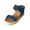 White, variant on VerPetridure Women's Open Toe Ankle Strap Platform Wedge Sandals Casual Summer Slip On Breathable Leopard Print Beach Sandals Wedge Shoes