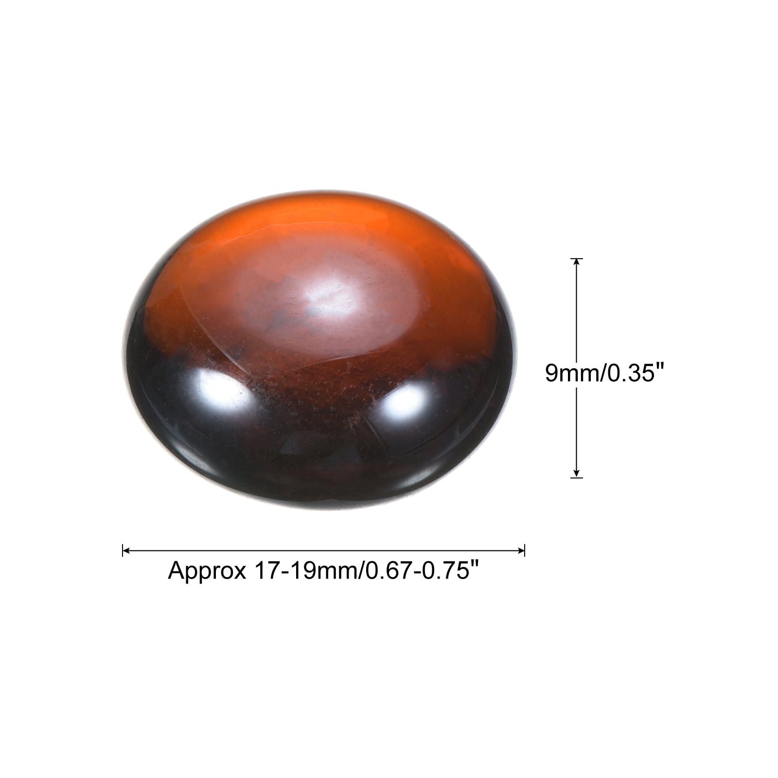 Uxcell Decorative Flat Glass Marbles 0.67''-0.75'' Rock Vase Filler Dark Amber for Fish Tank Table Scatter Decor 100 Pcs