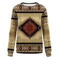 thumbnail image 5 of Qiopertar Mode Femmes Imprimé Col Rond Pull Tops Manches Longues Blouse Confortable Chandail en Molleton Offres de la Semaine Liquidation Moins de 5$ jusqu'à 90 % de Réduction, 5 of 5