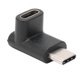 thumbnail image 2 of Adaptador de 90 grados hacia arriba y hacia abajo tipo C Adaptador portátil estable macho a hembra para cargar datos y vídeo negro, 2 of 5