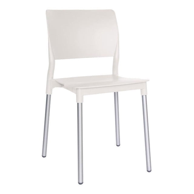 Silla Minimalista Durable Apta para Exterior e Interior con Protección UV, Patas de Metal