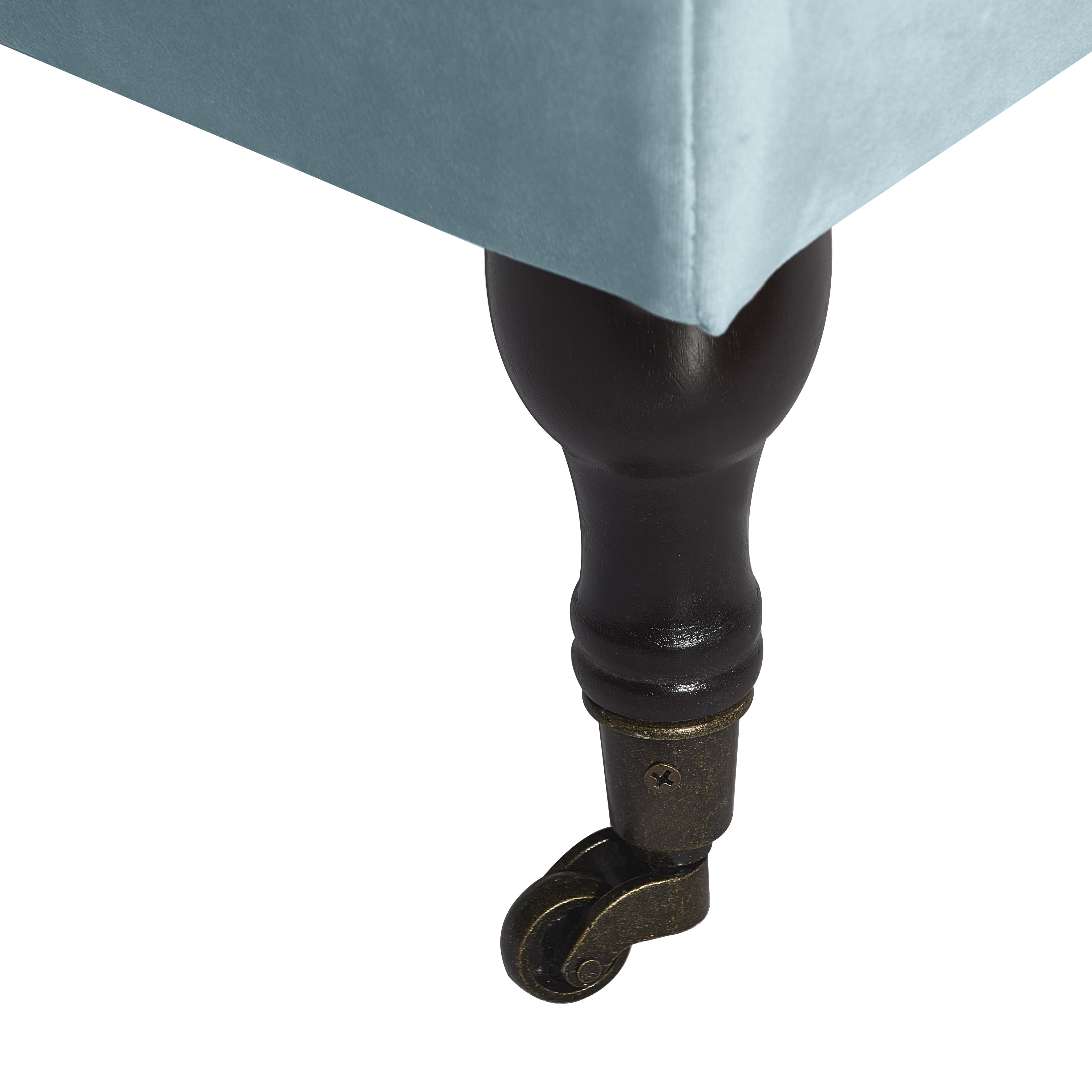 Elle Decor Collette Tufted Storage Bench, Vintage Blue Velvet