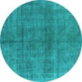 thumbnail image 1 of Ahgly Company Indoor Round Oriental Light Blue Industrial Area Rugs, 6' Round, 1 of 4