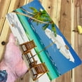 thumbnail image 5 of Yehwow Beach Relaxing Scene With Sea Palm Tree Chairs And Boats Metal Car Plate Decorative Aluminum License Plate Tag Sign, 5 of 5